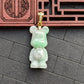 Multi Green Bearbrick Style Jade Pendant