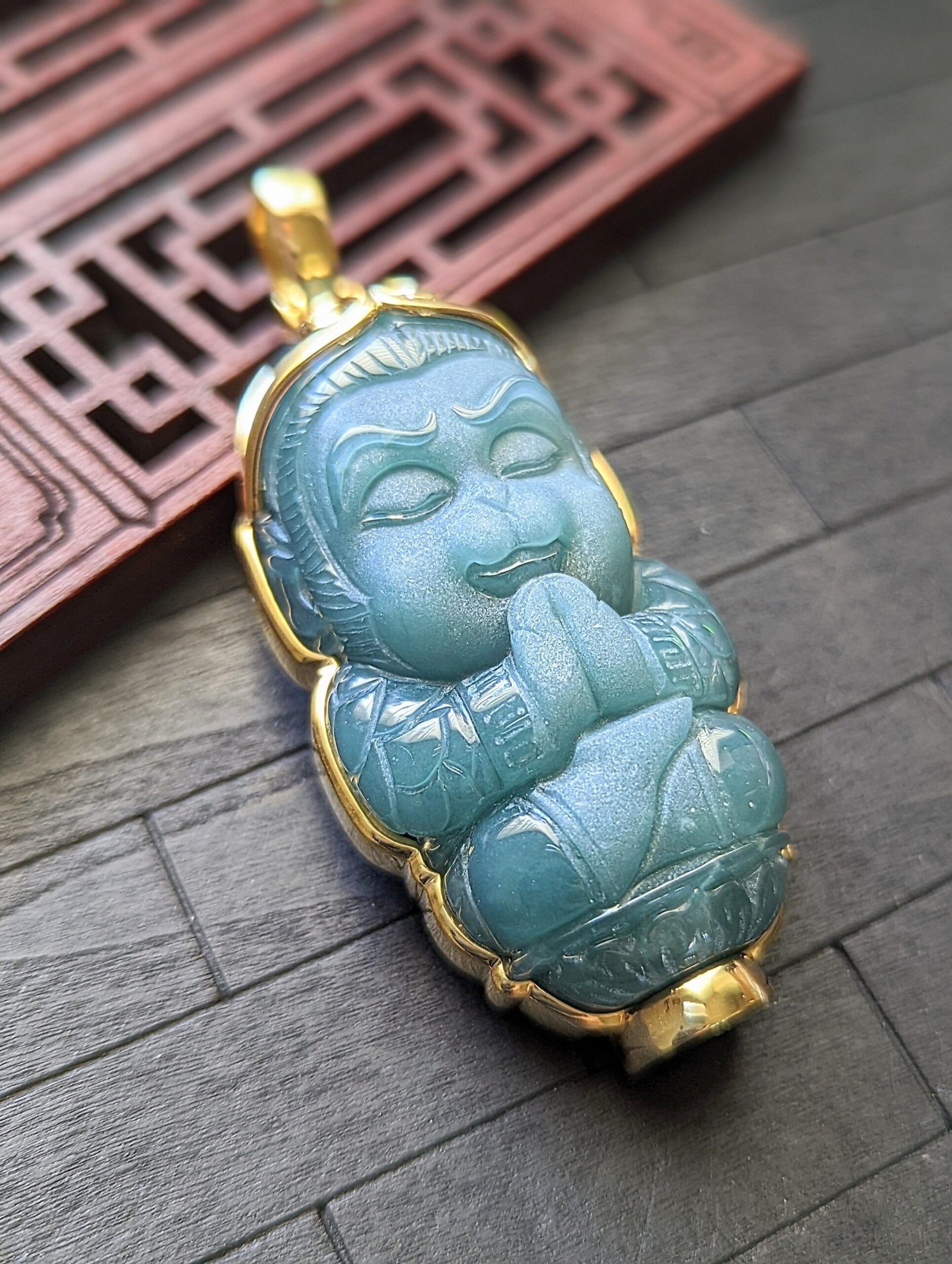 Green Monkey King Jade Pendant (Pre-order)