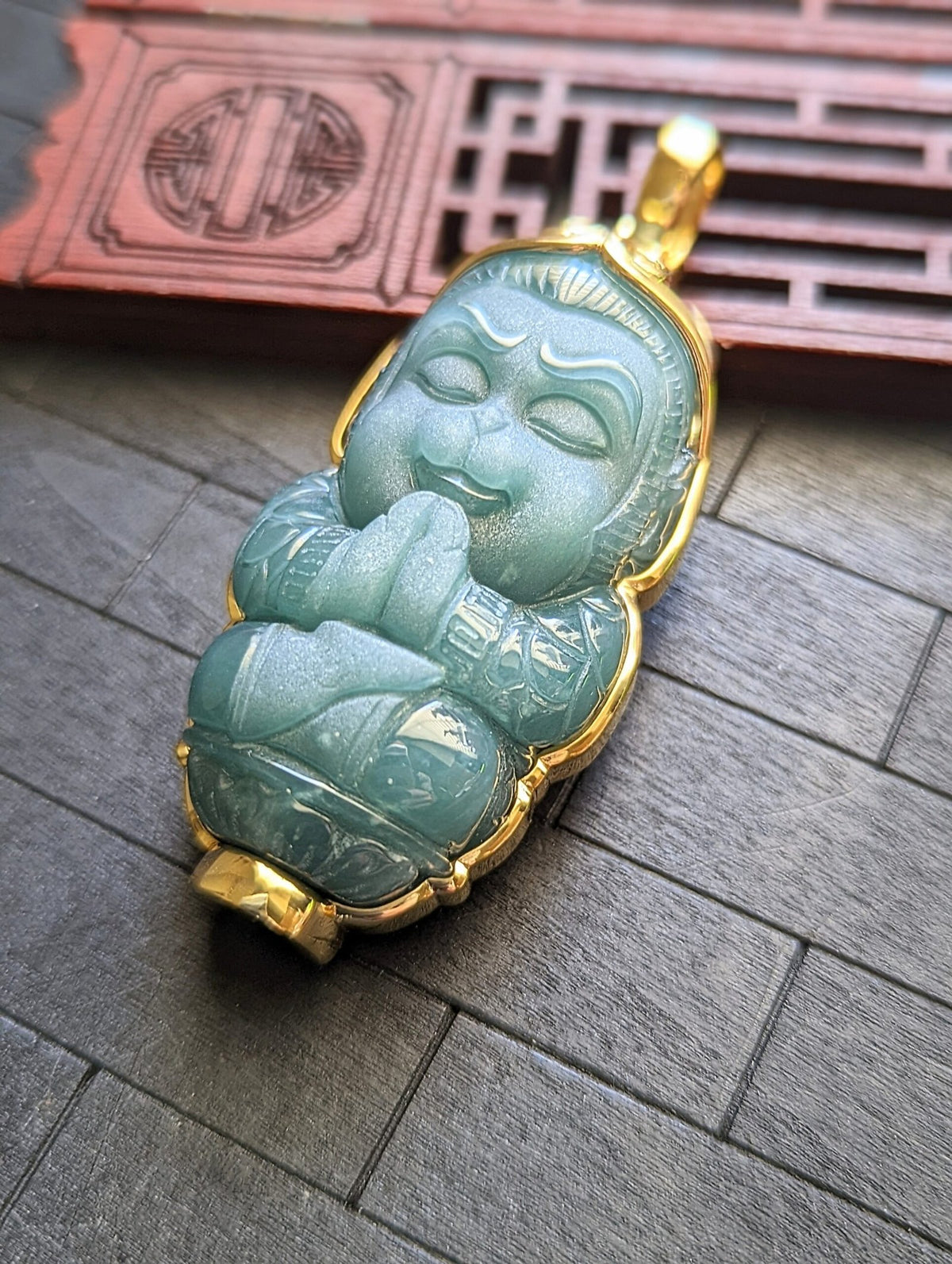 Green Monkey King Jade Pendant (Pre-order)
