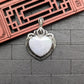 Light Lavender Heart Jade Pendant