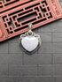 Light Lavender Heart Jade Pendant