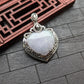 Light Lavender Heart Jade Pendant