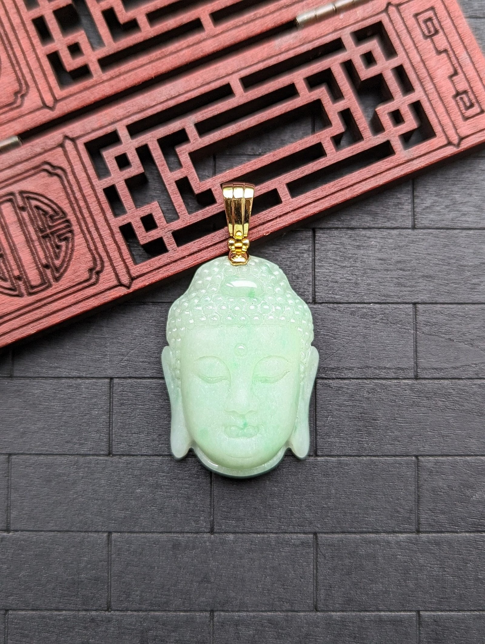 Green Jade Buddha Head