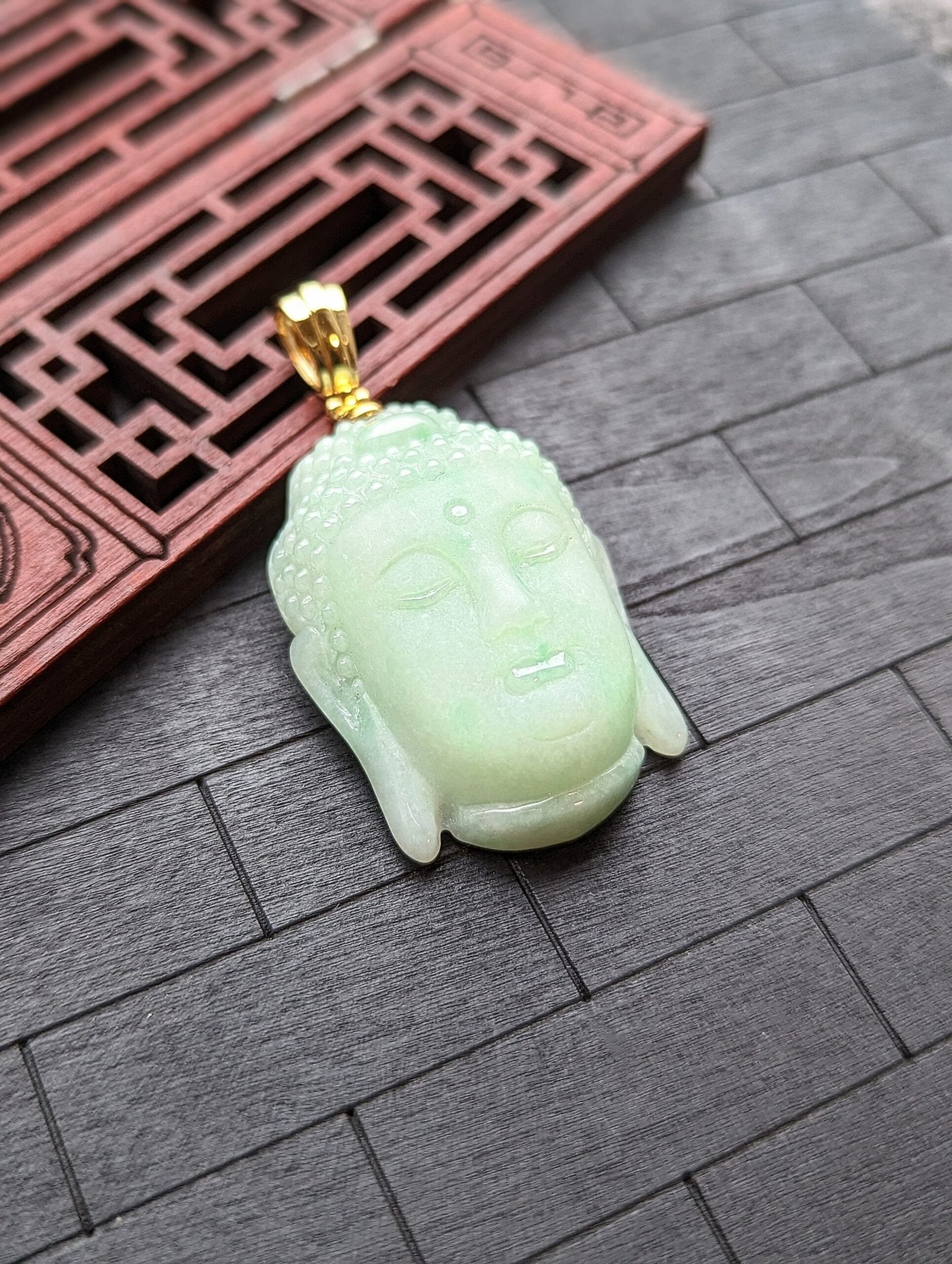 Green Jade Buddha Head