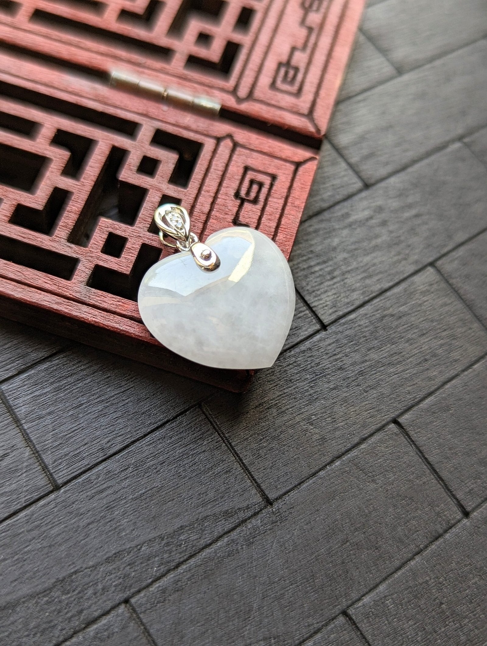 White Heart Jade Pendant