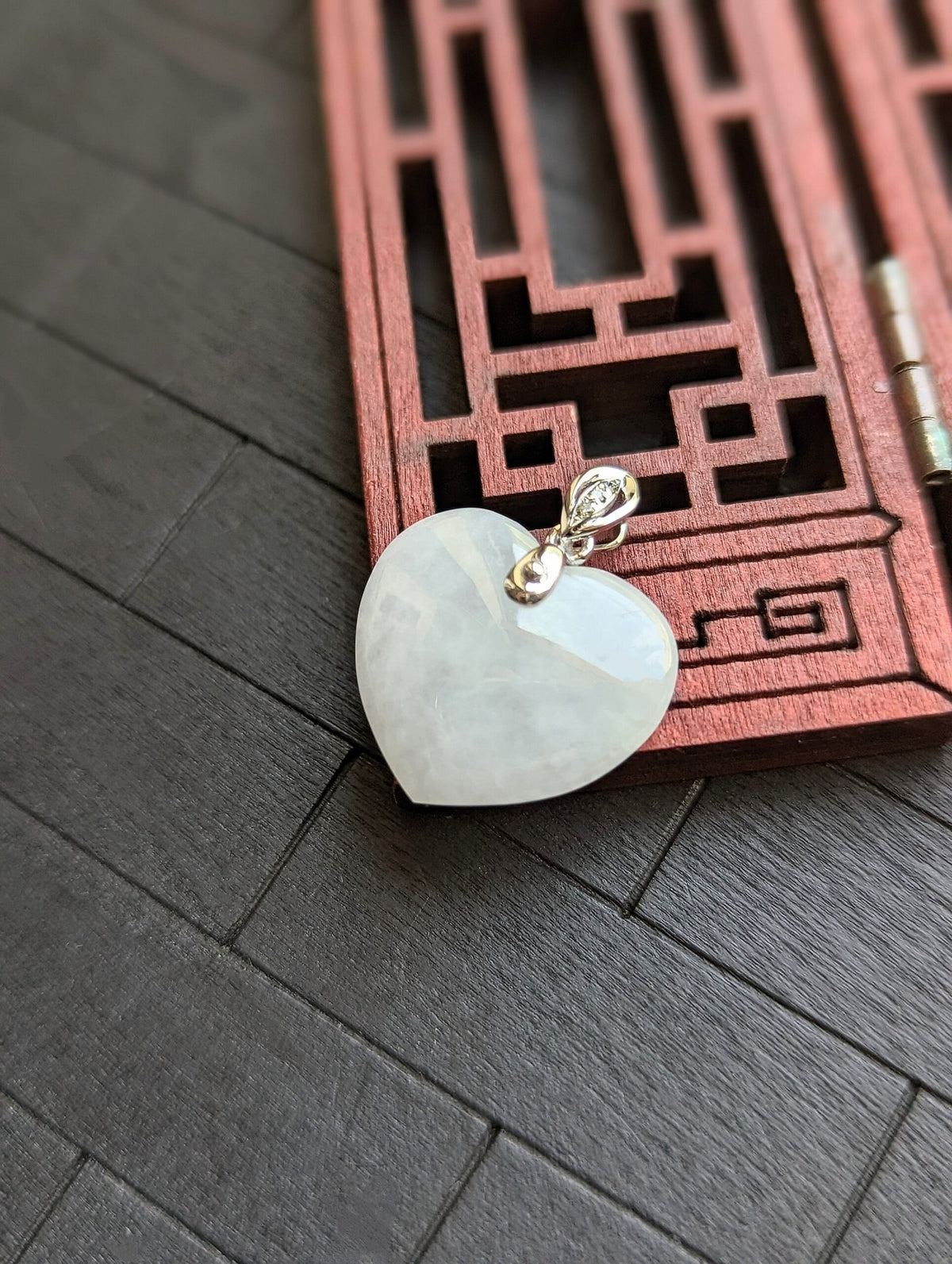 White Heart Jade Pendant