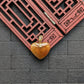 Golden Brown Jade Heart Pendant