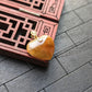 Golden Brown Jade Heart Pendant