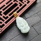 White Baby Elephant Jade Pendant