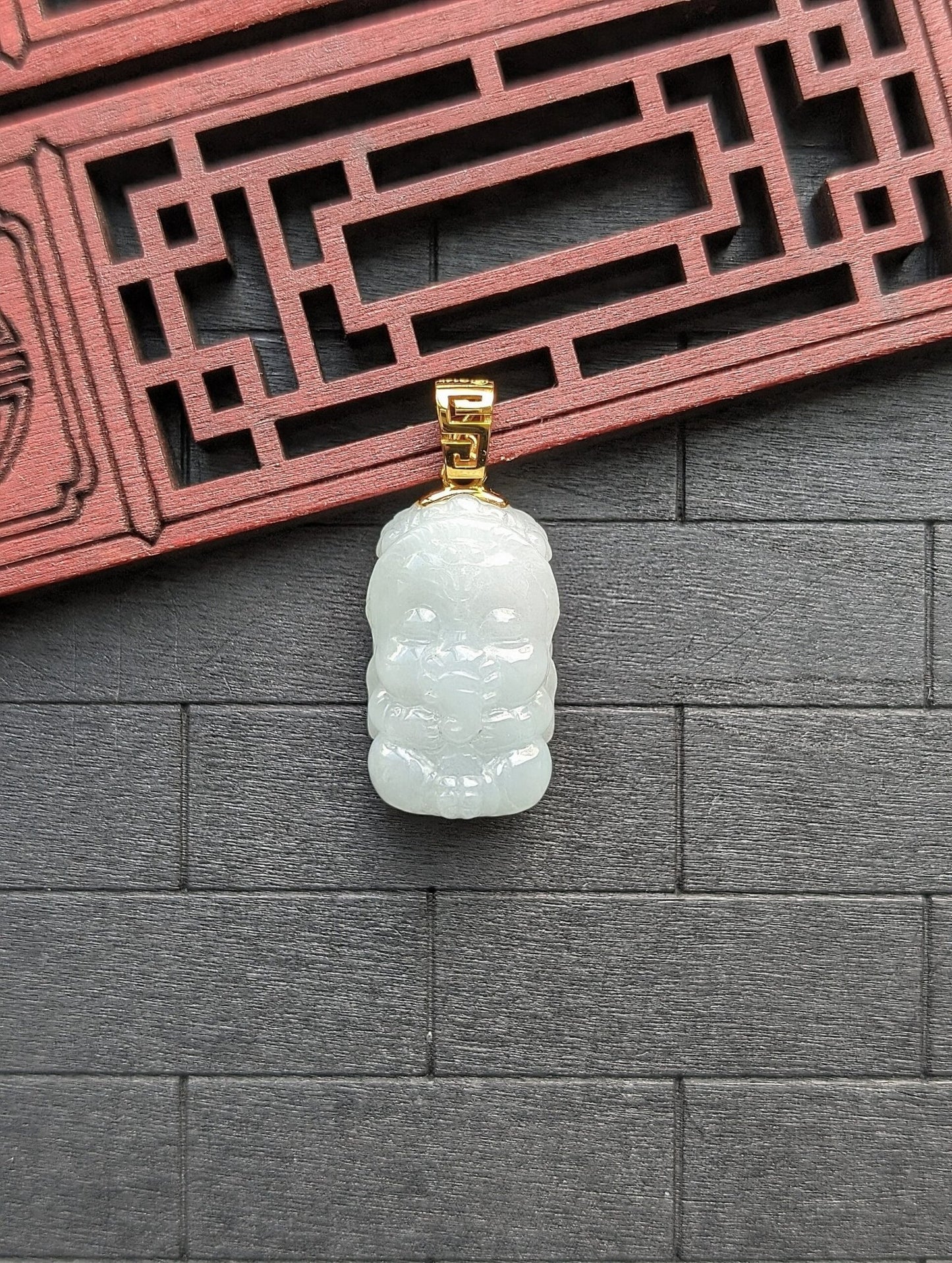 White Baby Elephant Jade pendant