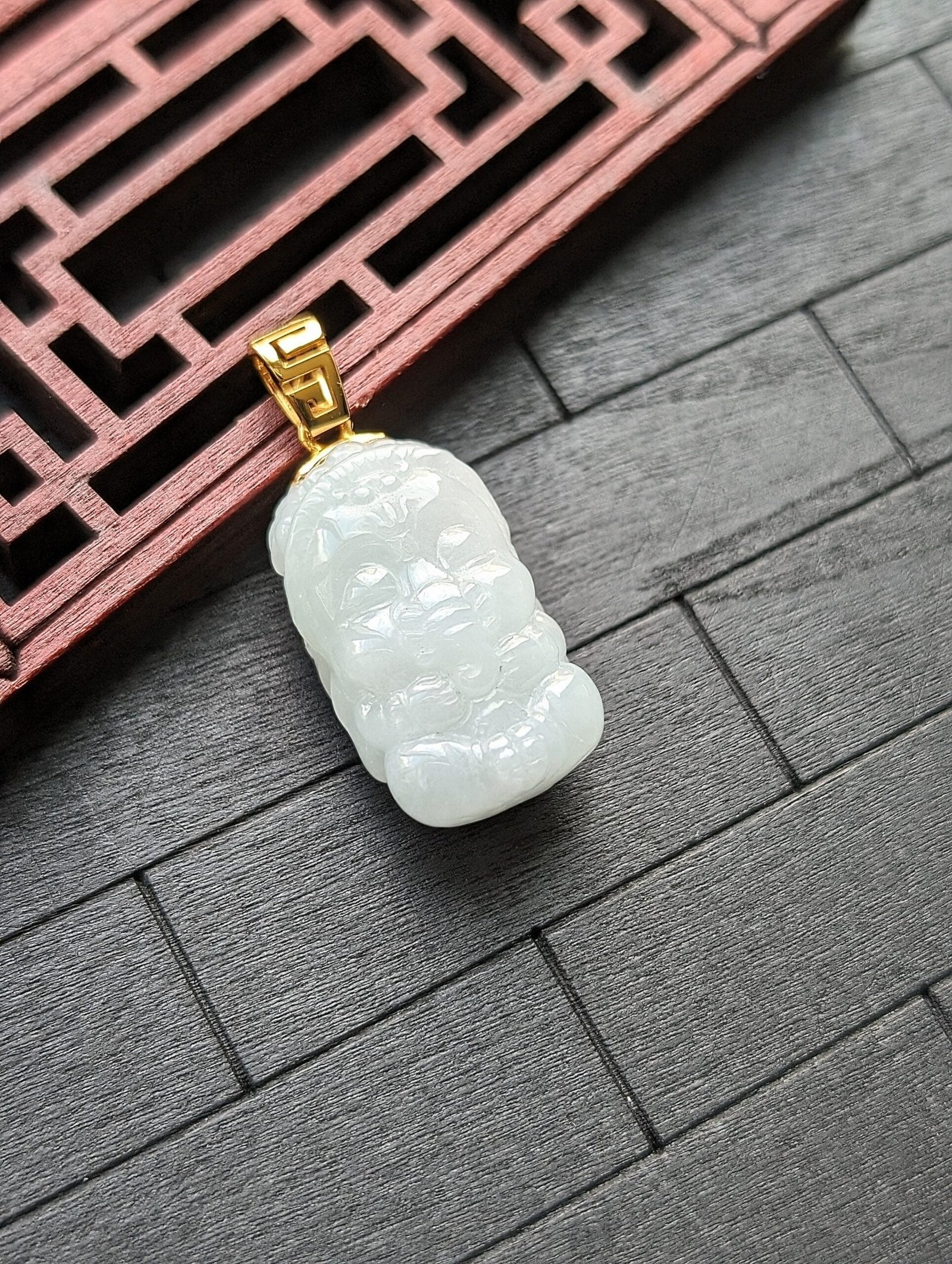 White Baby Elephant Jade pendant
