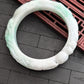 White/Green Dragon and Phoenix Jade Bangle