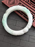 White/Green Dragon and Phoenix Jade Bangle