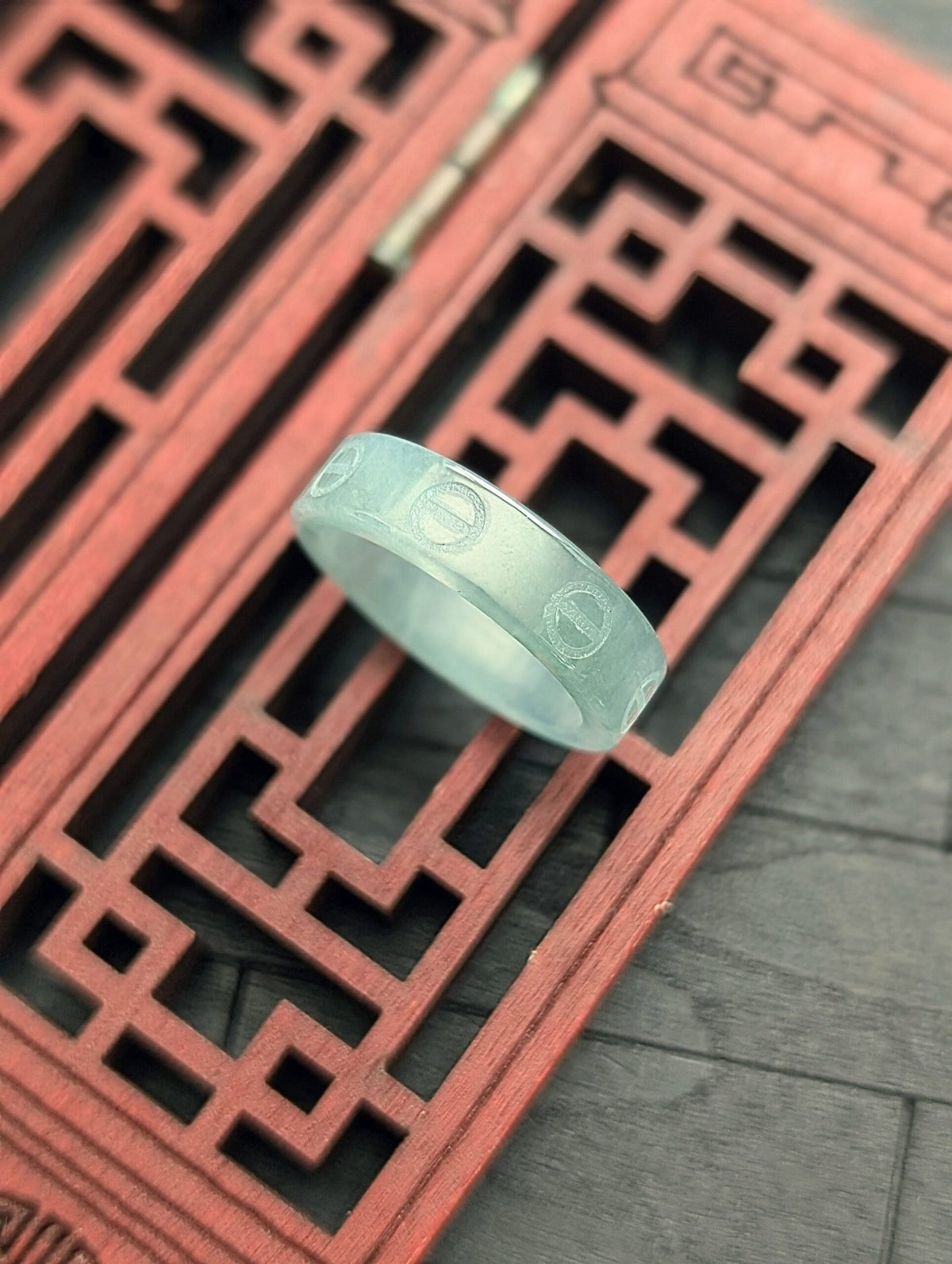 Ice Green Jade Ring