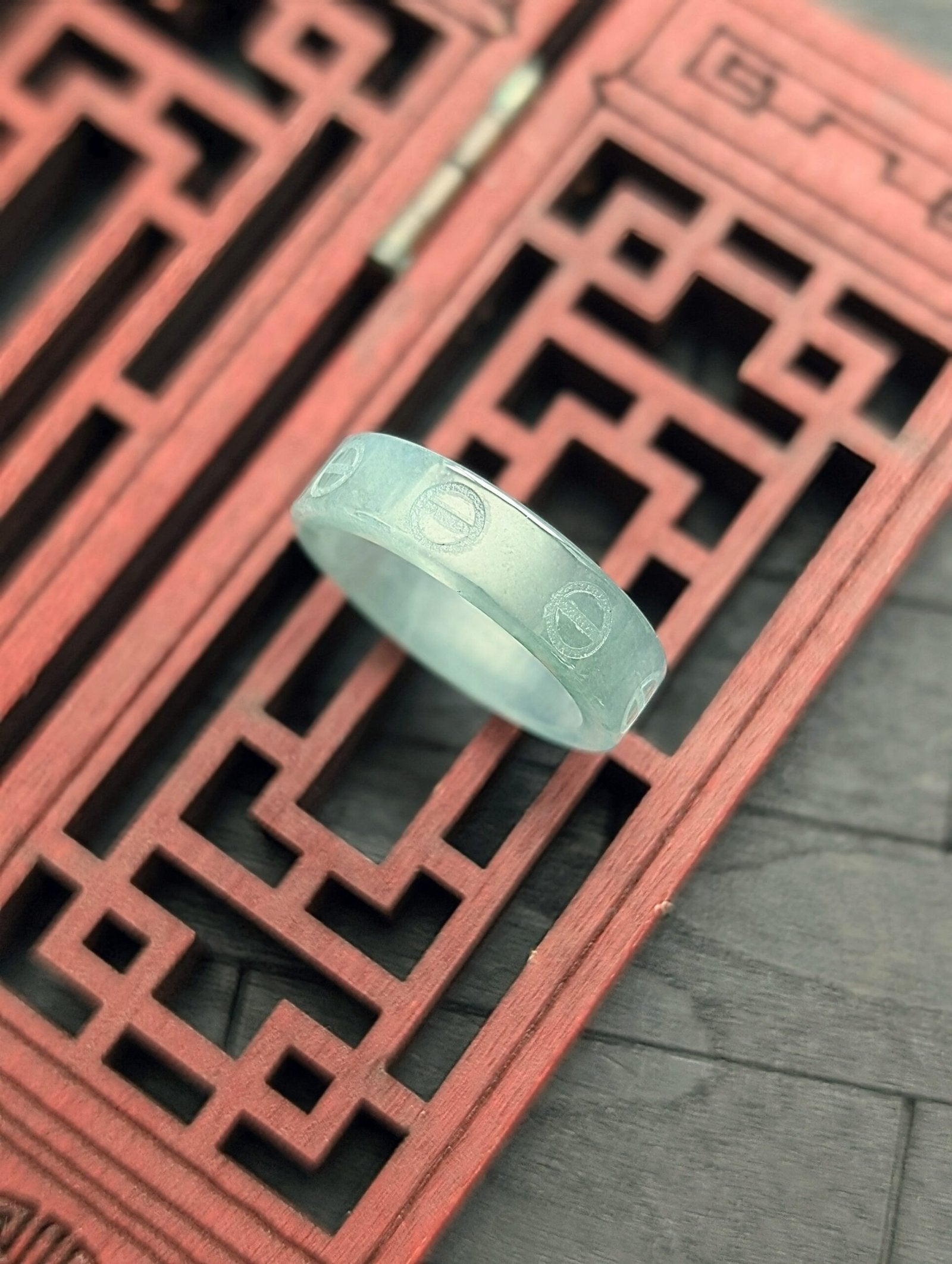 Ice Green Jade Ring