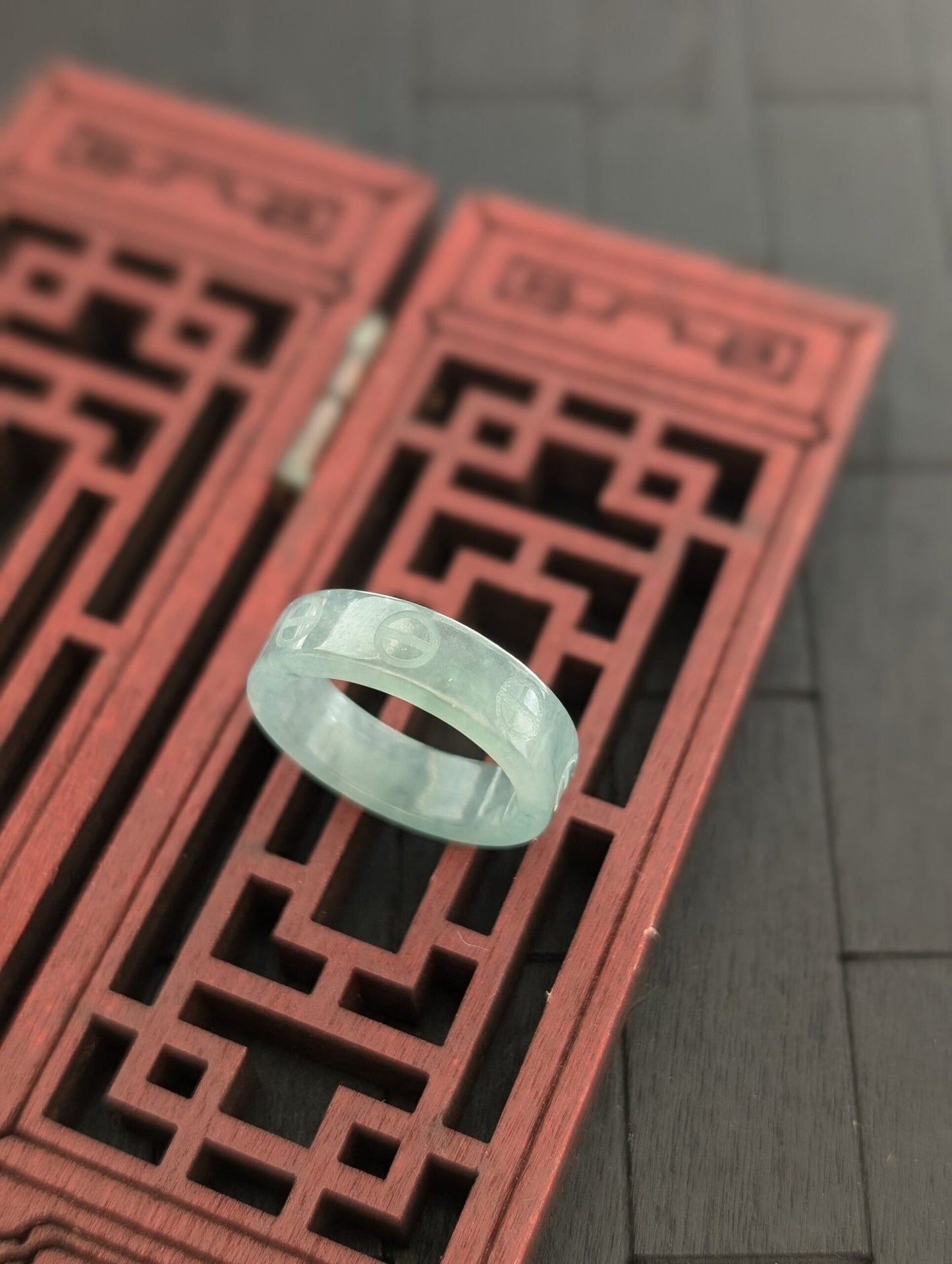Ice Green Jade Ring