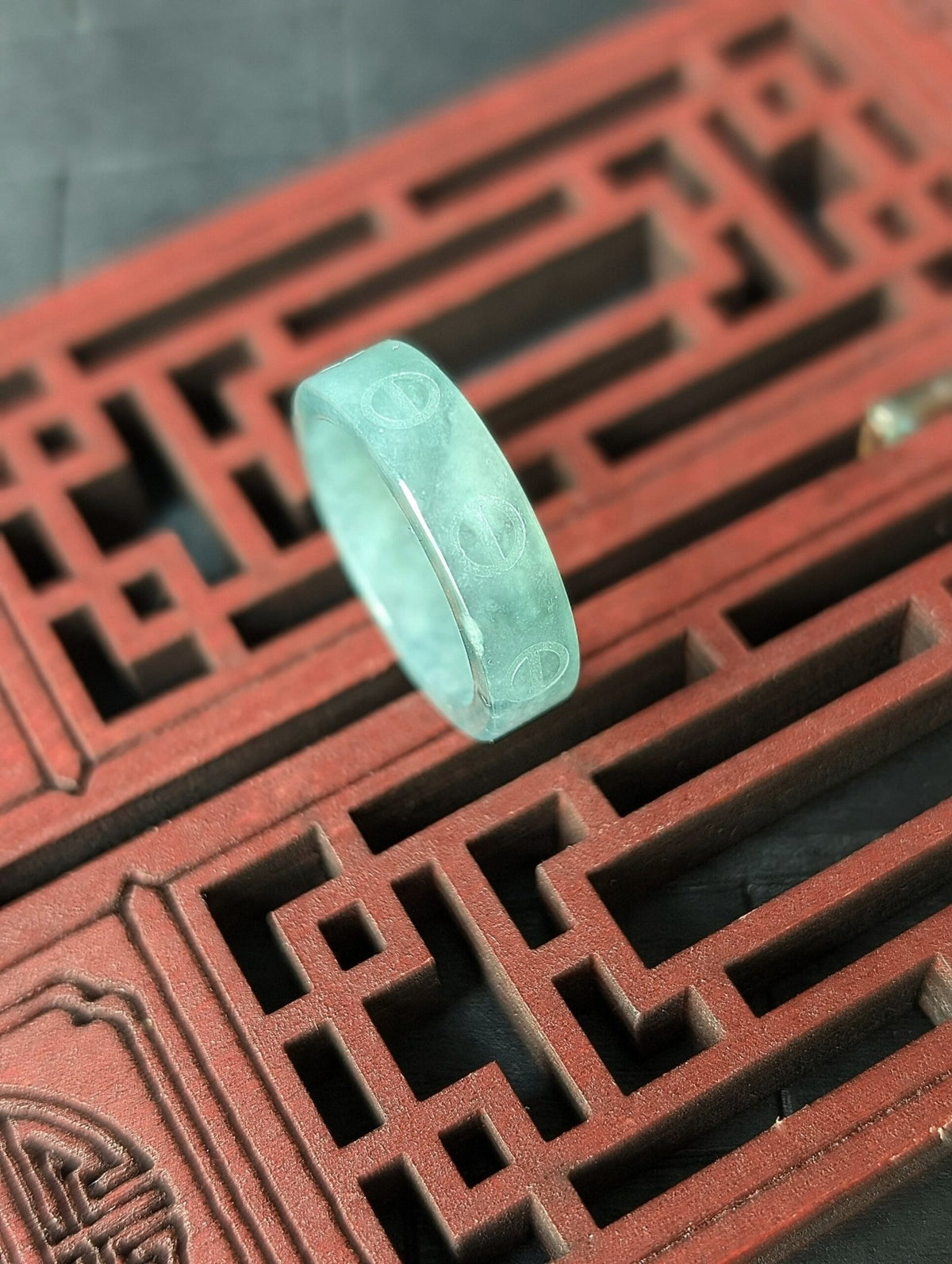 Ice Green Jade Ring