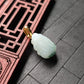 White/Green Rabbit Jade Pendant