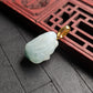 White/Green Rabbit Jade Pendant