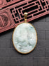 White/Green Dragon Jade Pendant (L)