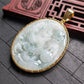 White/Green Dragon Jade Pendant (L)