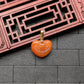 Red/Orange Heart Jade Pendant