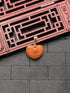 Red/Orange Heart Jade Pendant