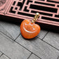 Red/Orange Heart Jade Pendant