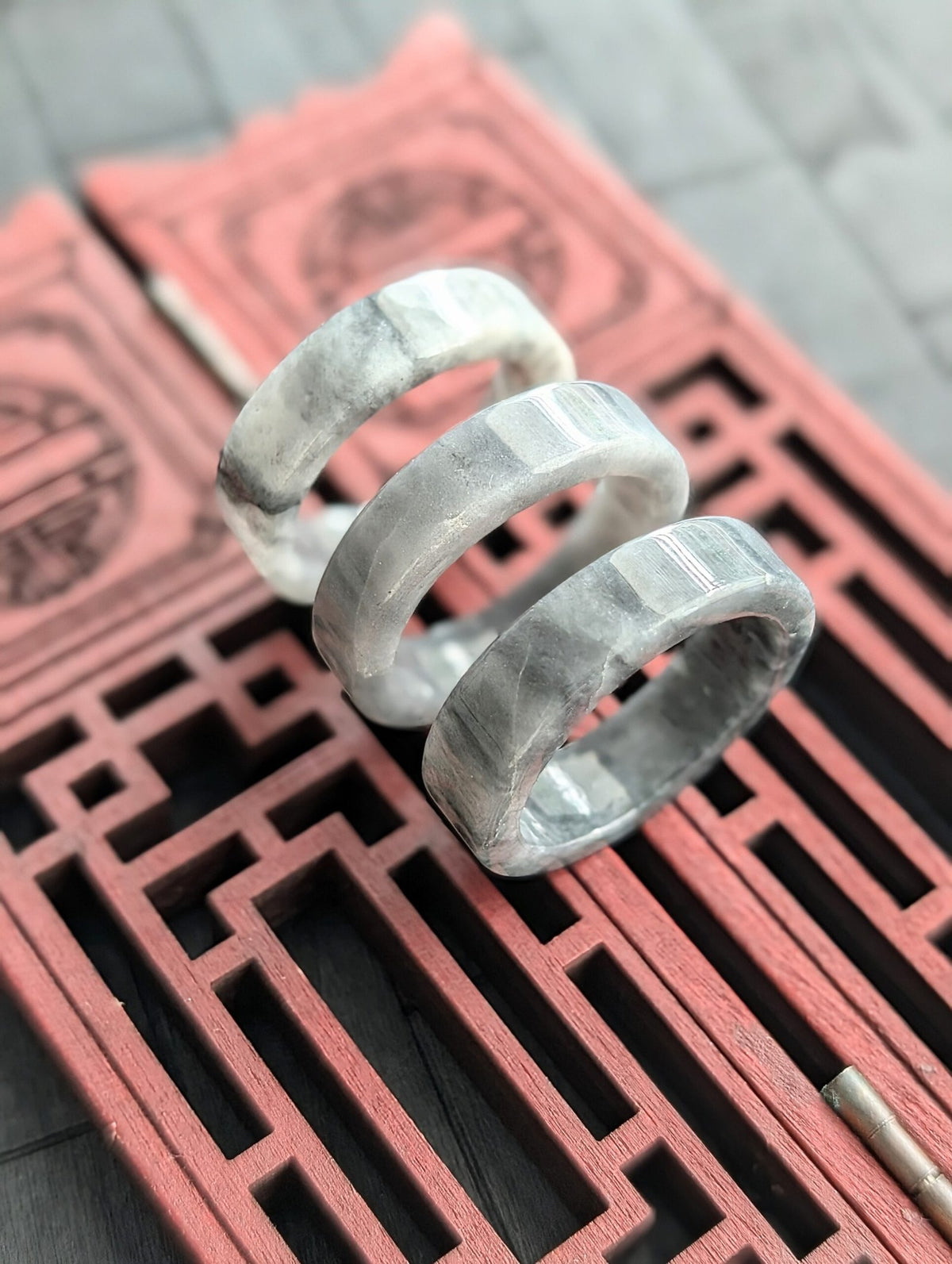 Black/White Jade Ring