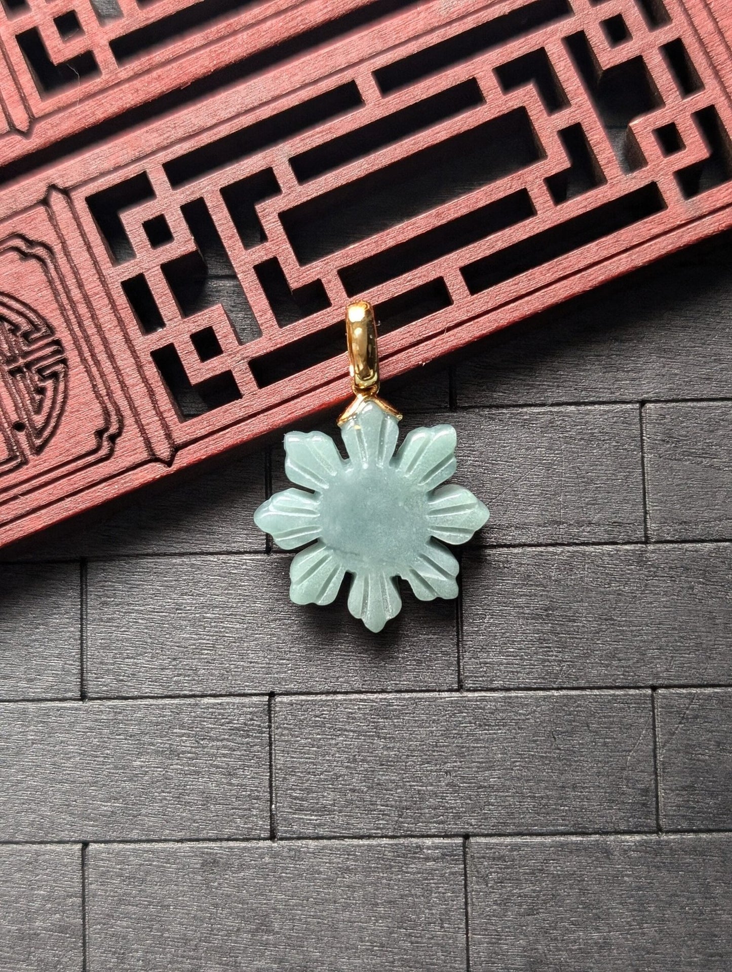 Green Filipino Sun Jade Pendant