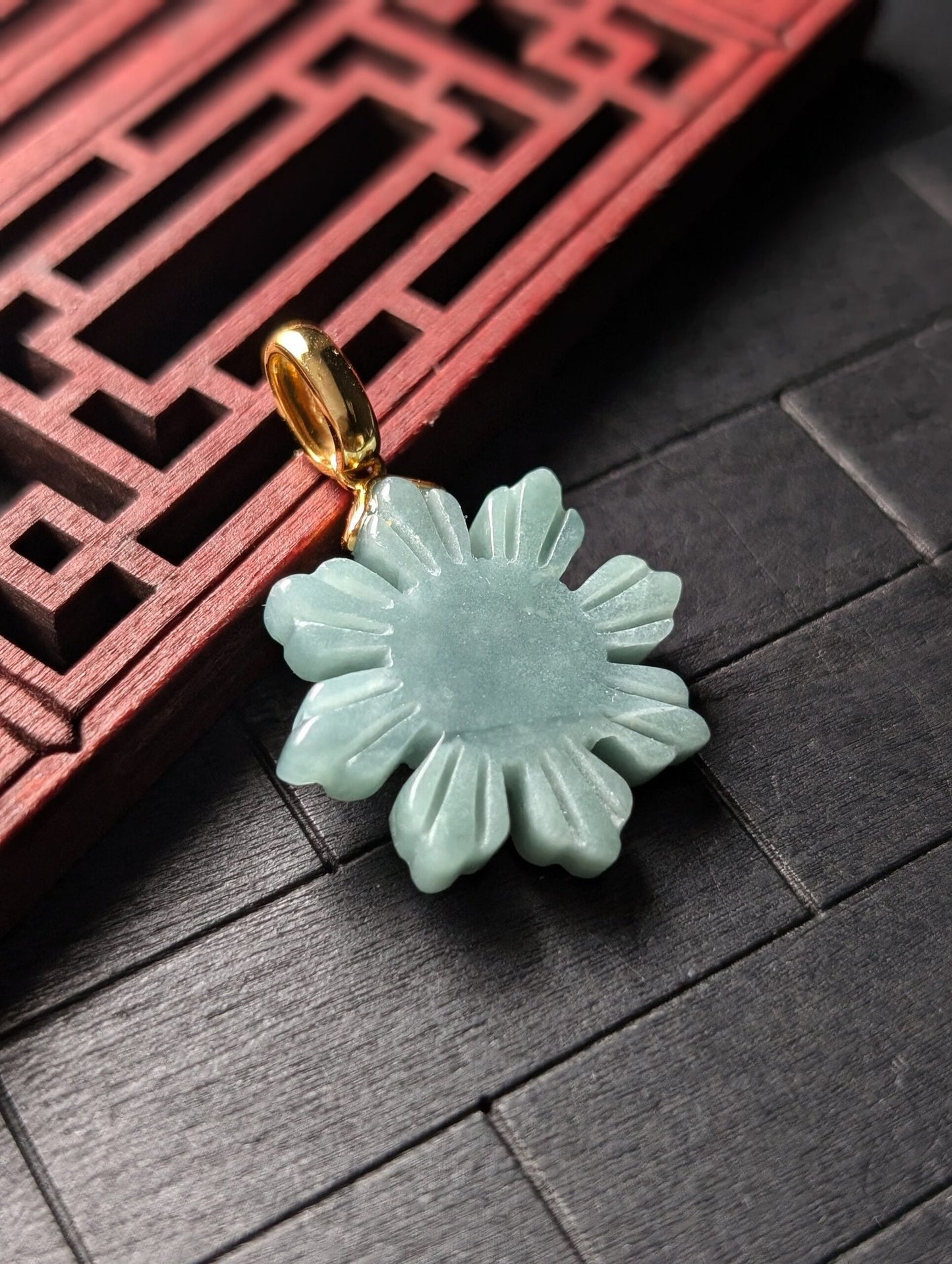 Green Filipino Sun Jade Pendant