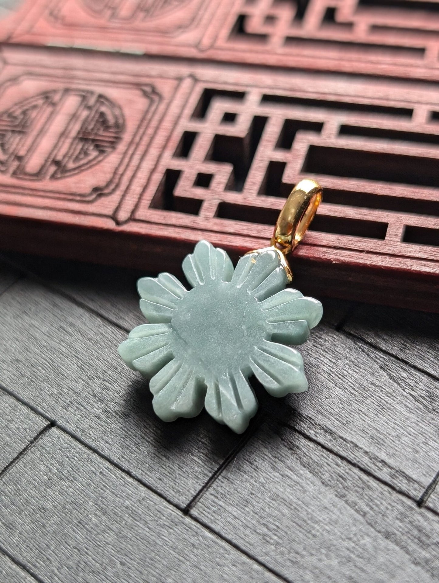 Green Filipino Sun Jade Pendant