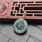 Double Donuts Green Jade Pendant