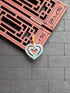 Ice Light Green/White Double Hearts Jade Pendant