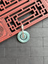 Double Donuts Green Jade Pendant