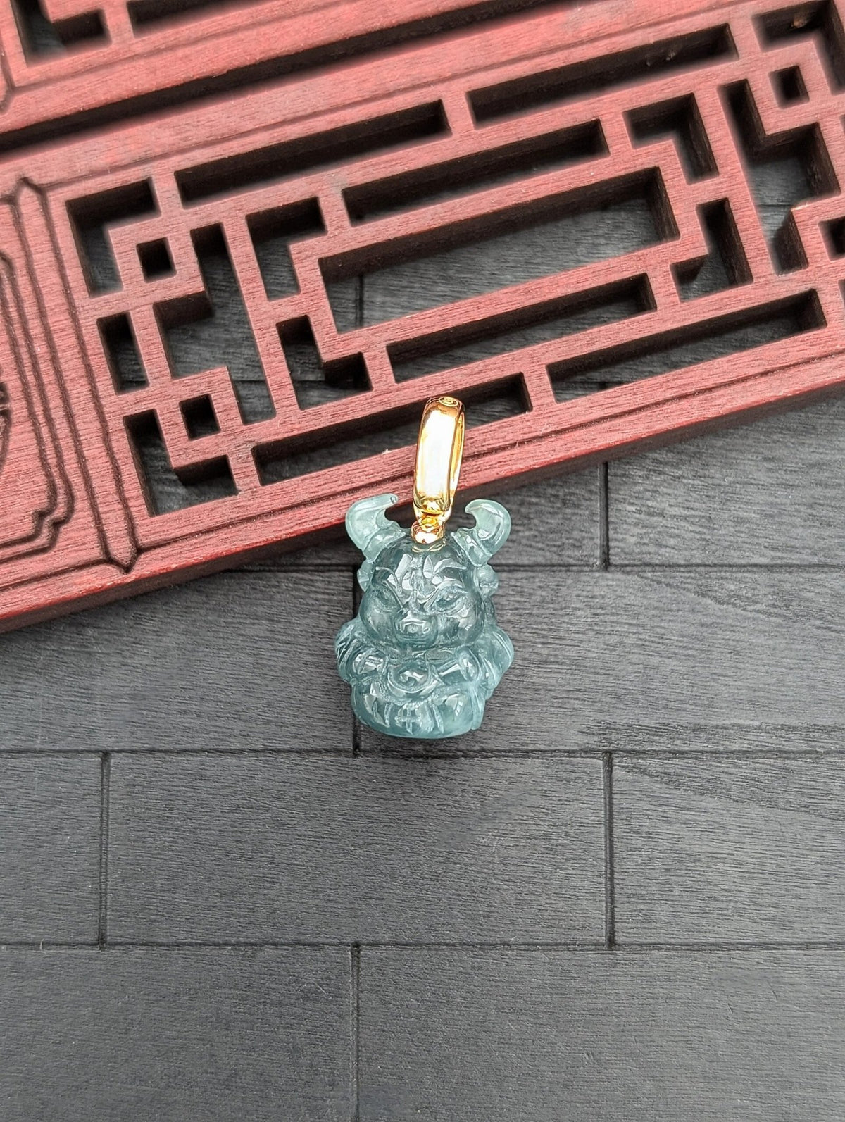 Year of The Ox Jade Pendant