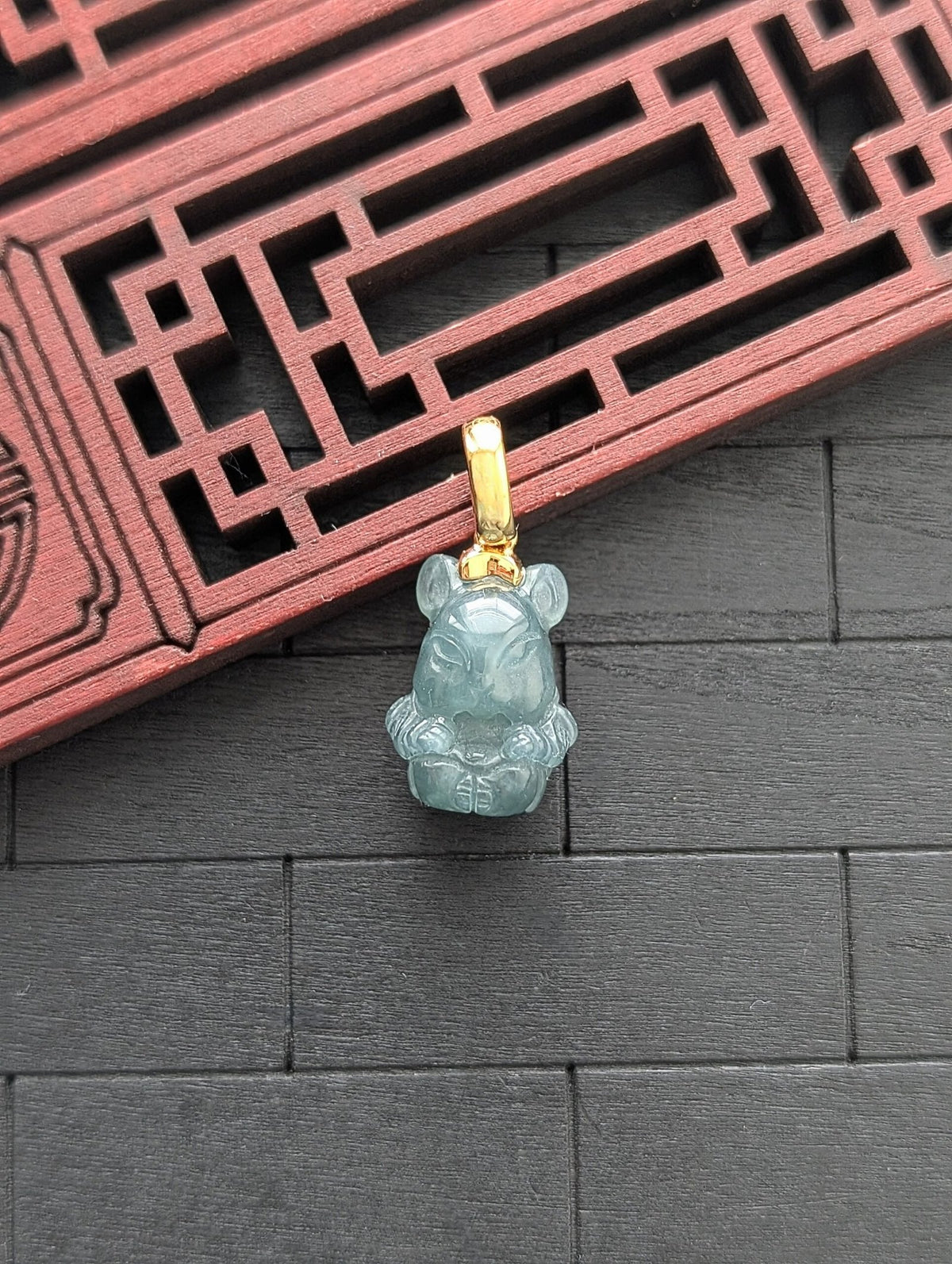 Year of The Rat Jade Pendant