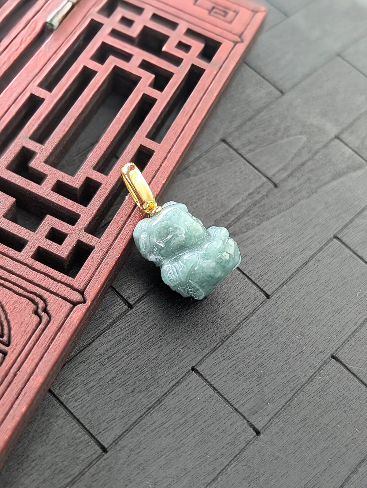 Year of The Goat Jade Pendant