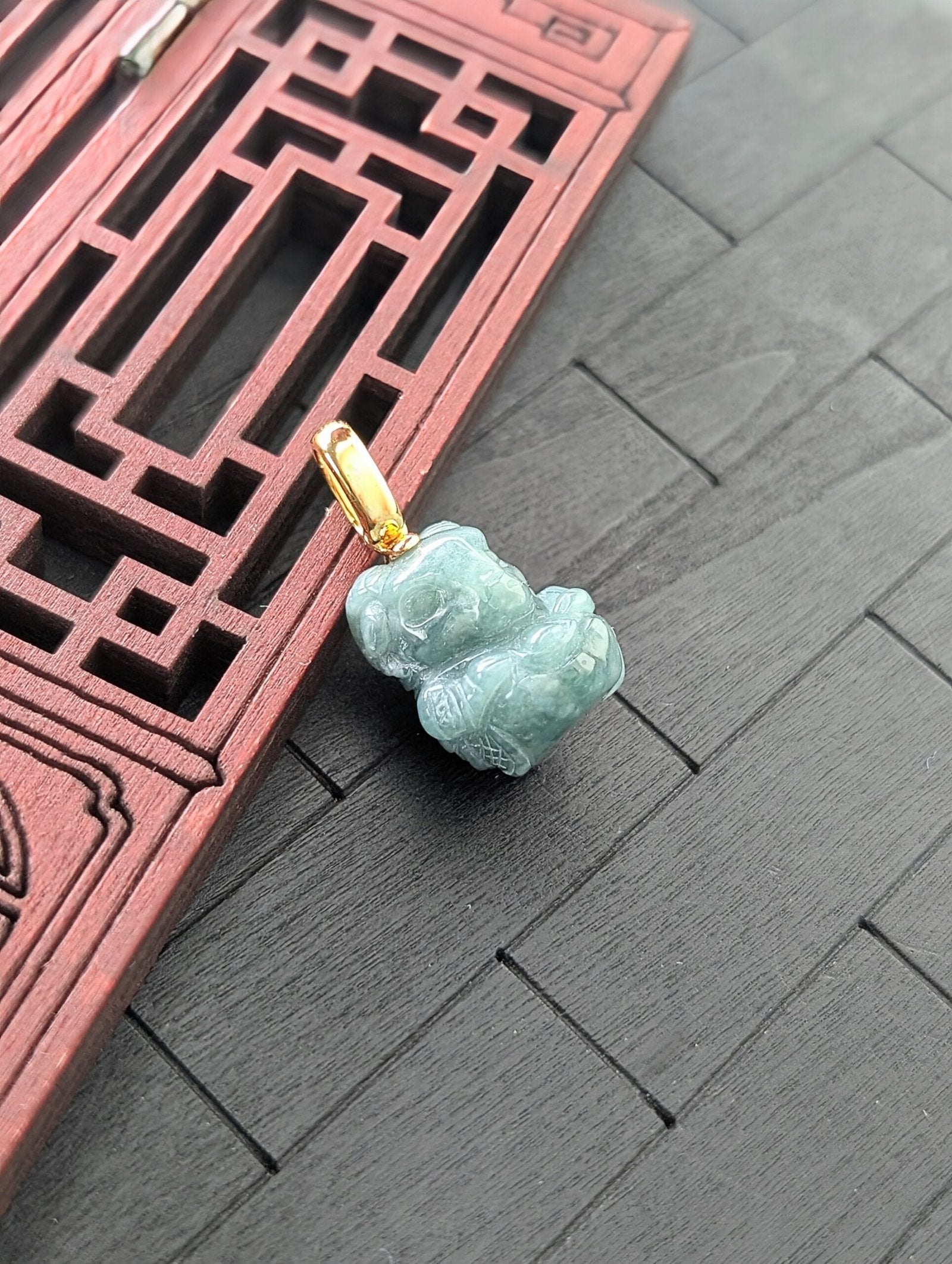 Year of The Goat Jade Pendant