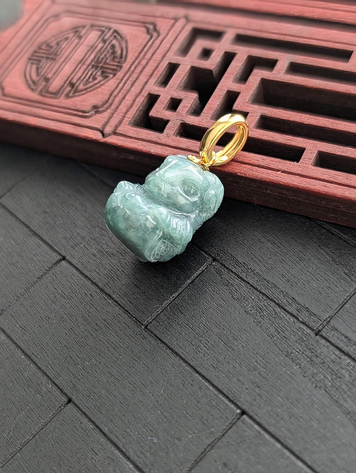 Year of The Goat Jade Pendant