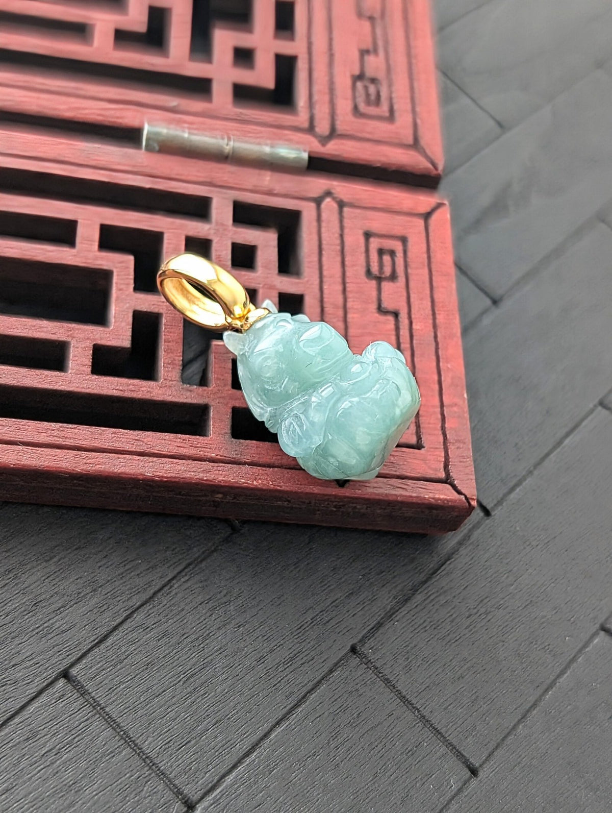 Year of The Horse Jade Pendant