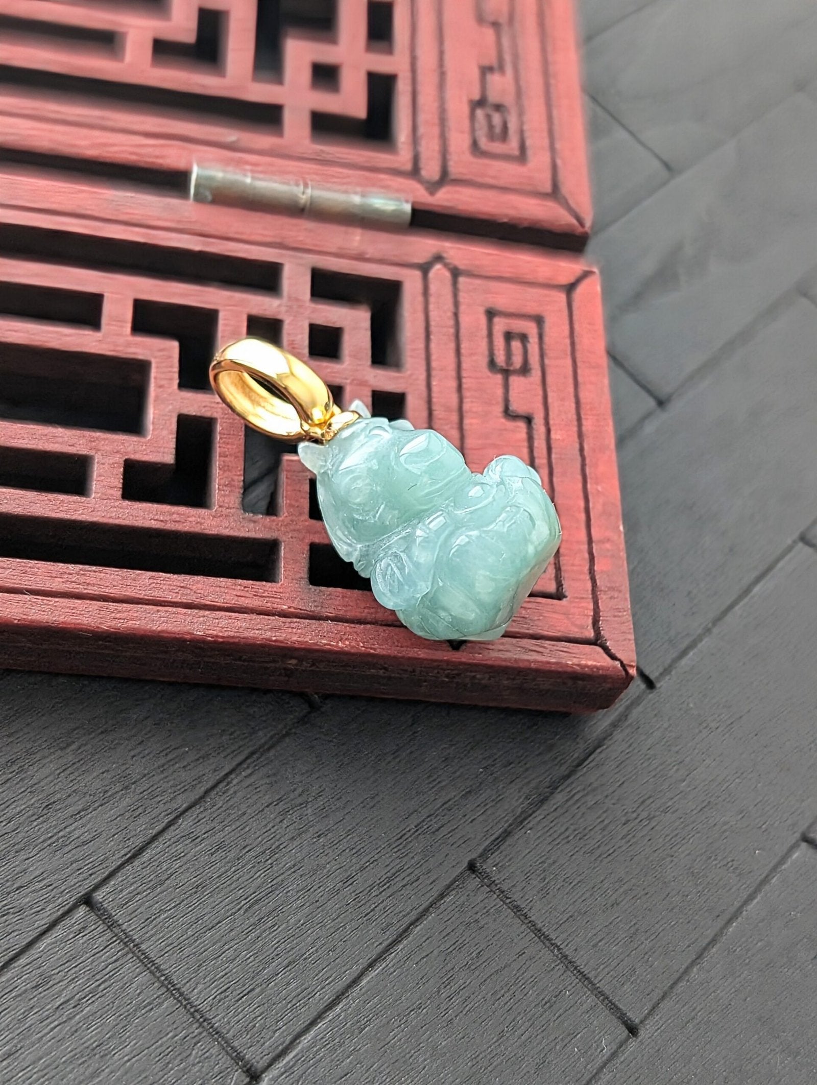 Year of The Horse Jade Pendant