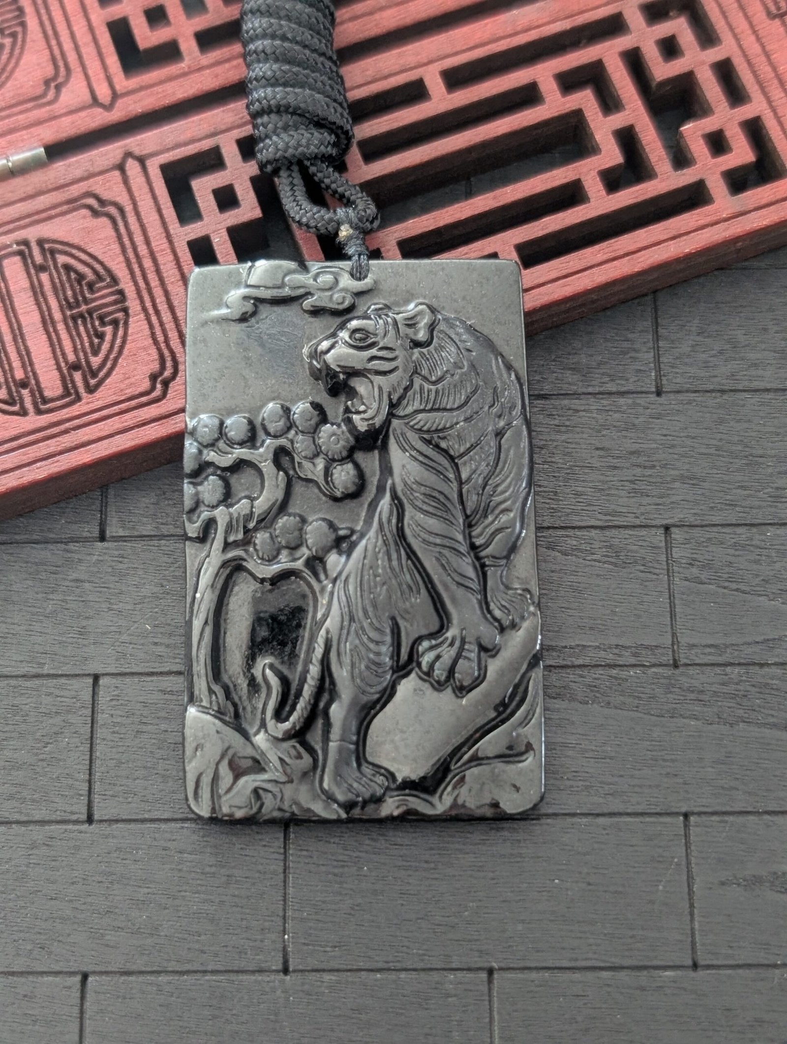 Black Jade Tiger Pendant