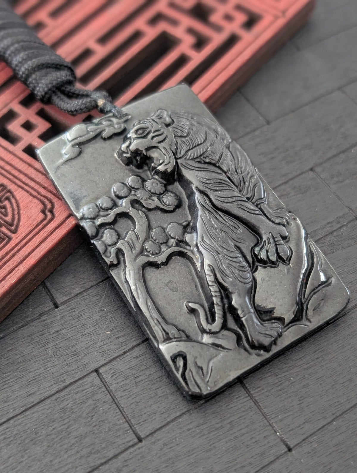 Black Jade Tiger Pendant