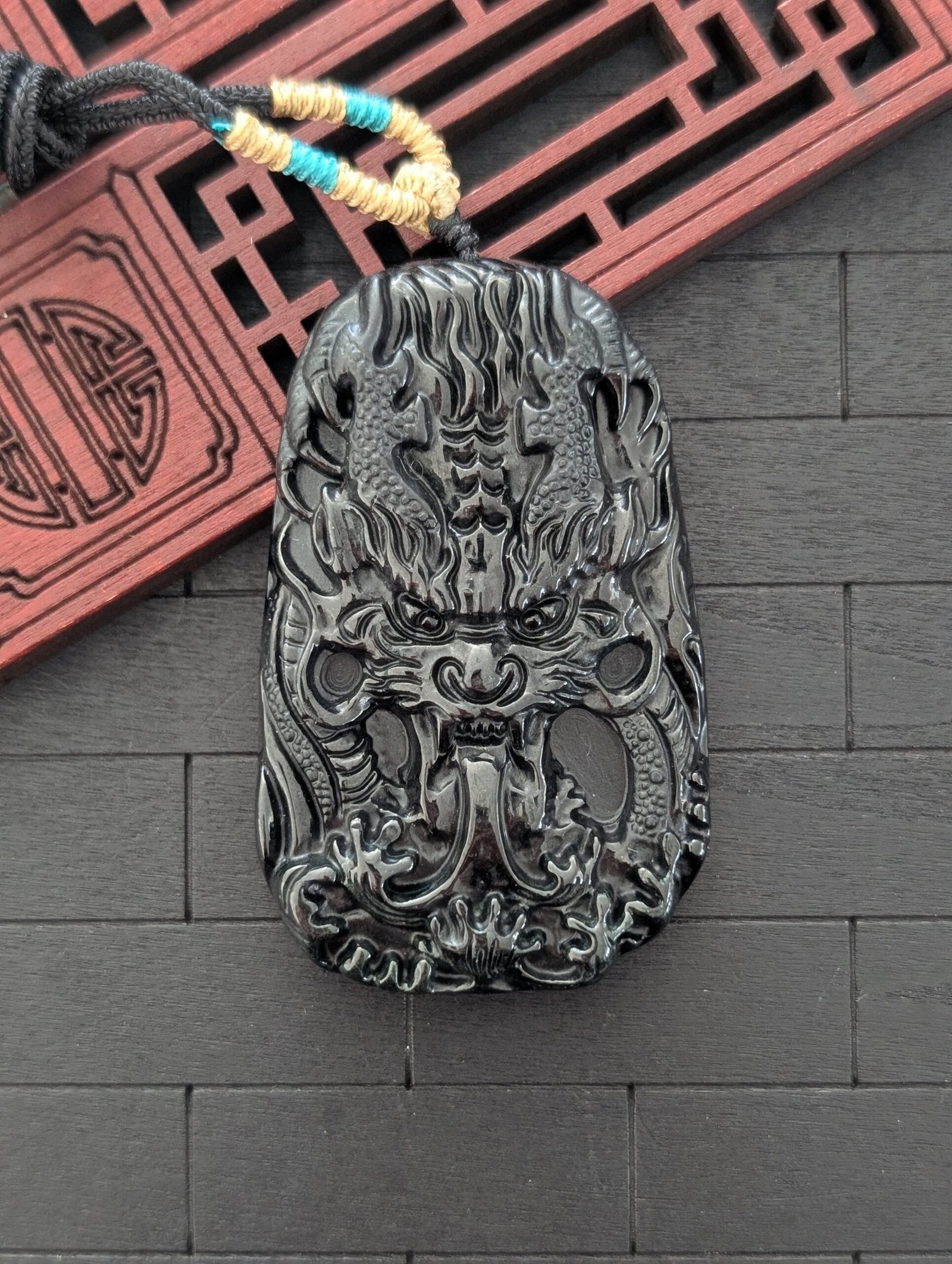 Black Jade Dragon Pendant