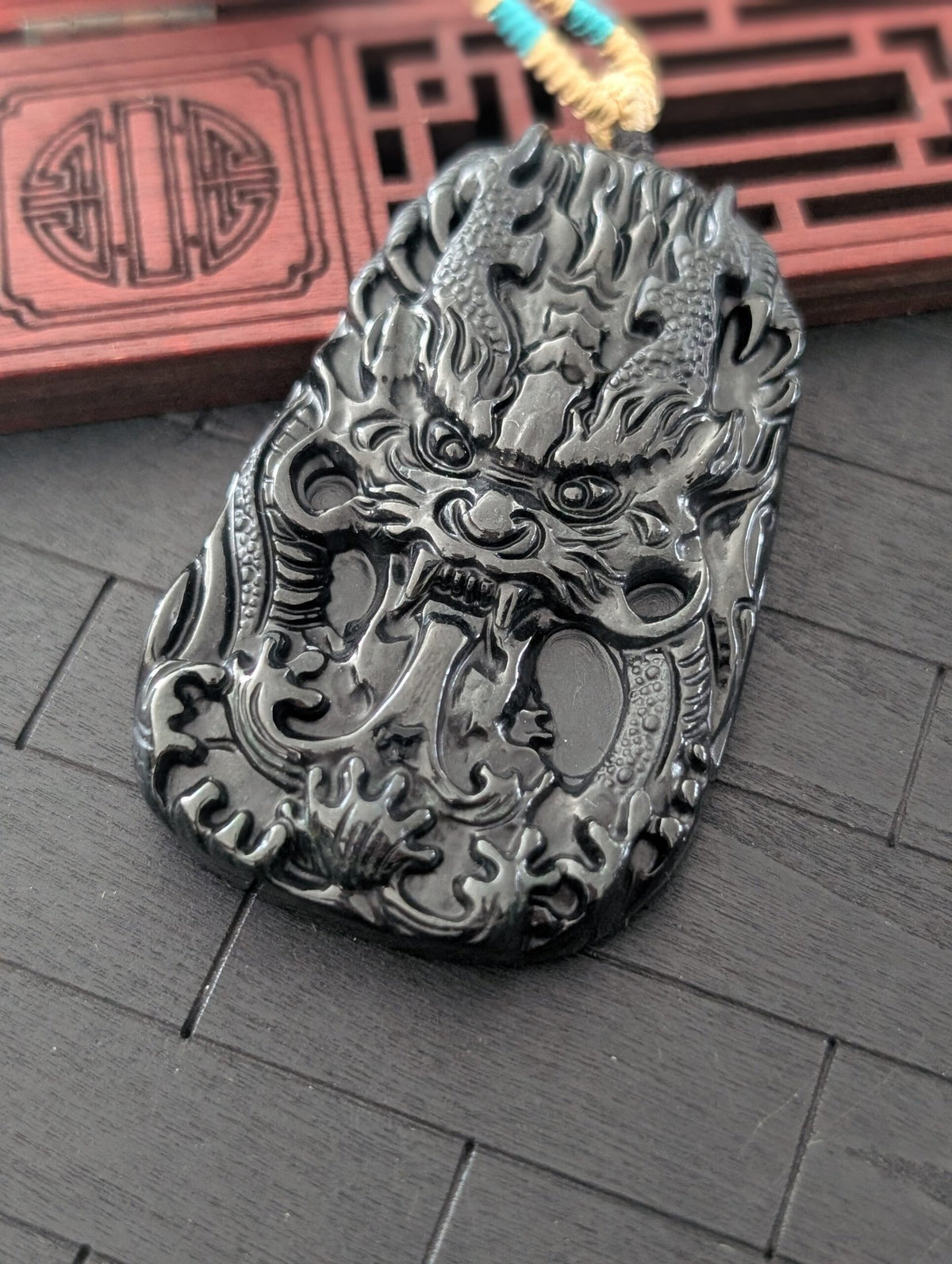 Black Jade Dragon Pendant