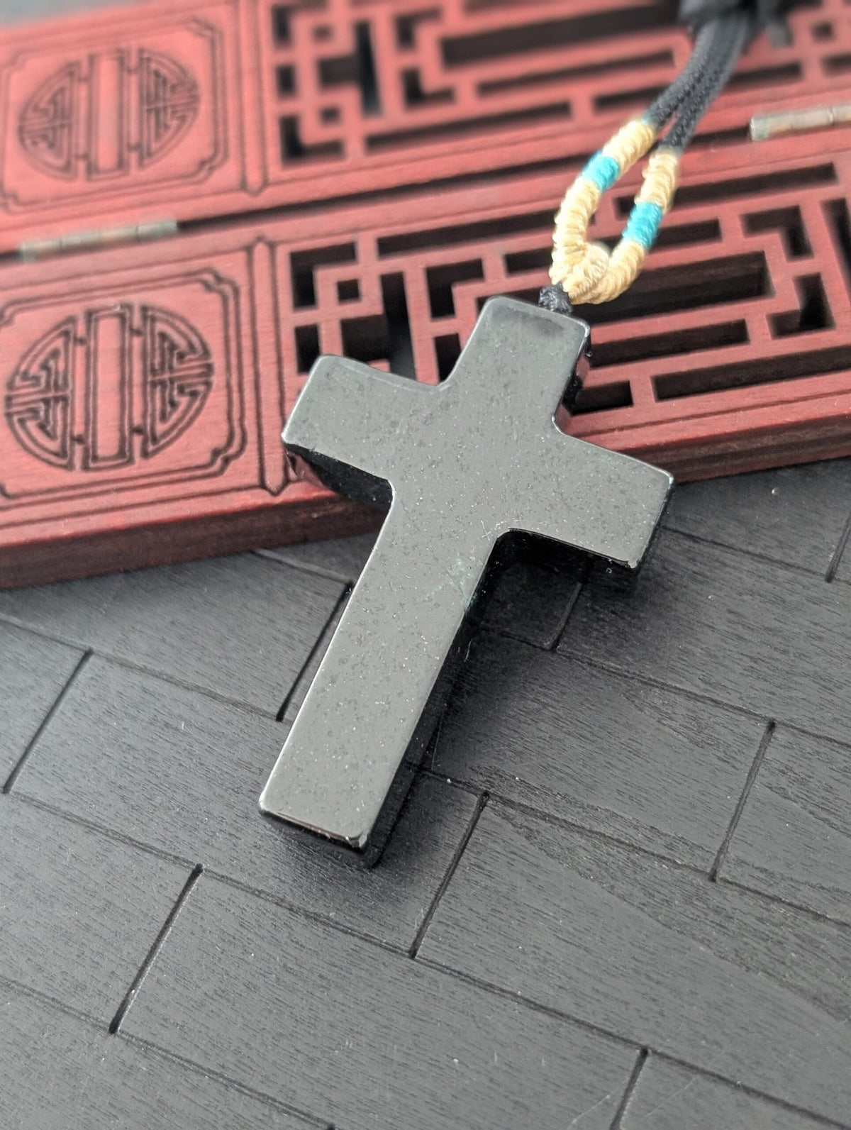 Black Jade Cross Pendant