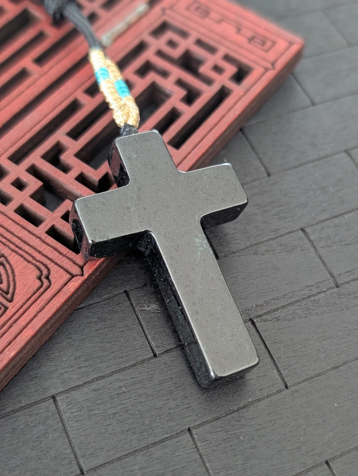 Black Jade Cross Pendant
