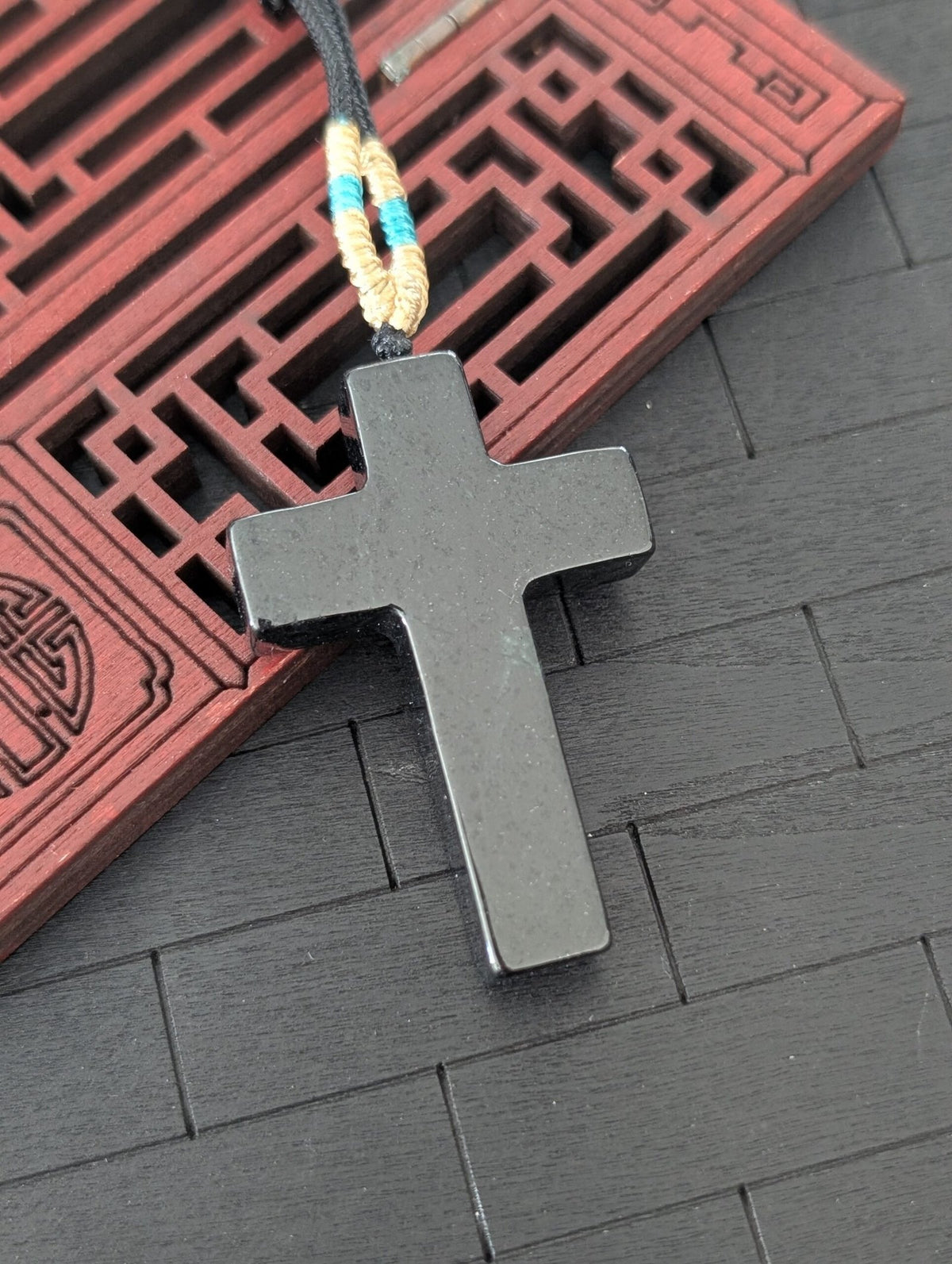 Black Jade Cross Pendant