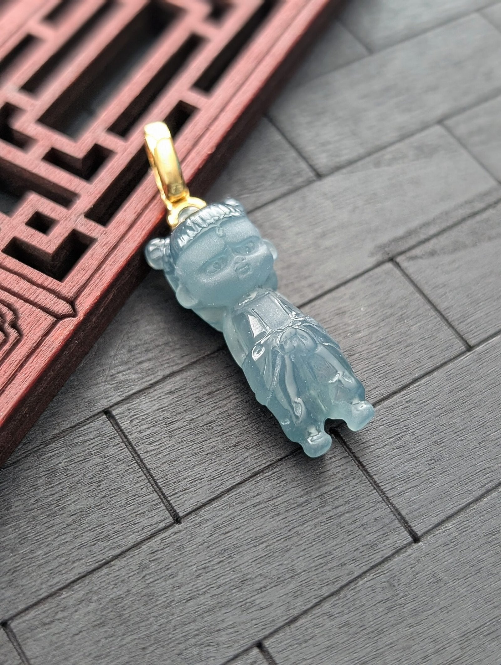 Ne Zha Character Jade Pendant